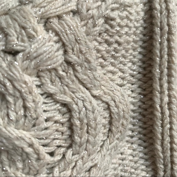 LAUREN by RALPH LAUREN Creamy oatmeal hat w/ silvery threads Slouchy knit beanie - Picture 7 of 7